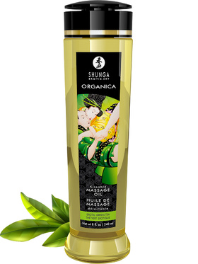 Shunga: Organica, Kissable Massage Oil, Exotic Green Tea, 240 ml