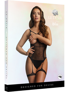 Le Désir: Open-Cup Strappy Teddy, One Size