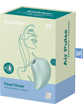 Satisfyer: Pearl Diver, Air Pulse Stimulator + Vibration, grön