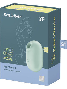 Satisfyer: Pro To Go 2, AirPulse Stimulator + Vibration, grön