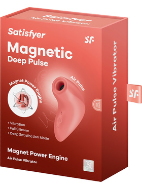 Satisfyer: Magnetic Deep Pulse, Air Pulse Vibrator, röd