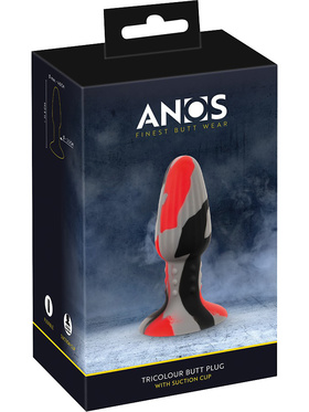 Anos: Tricolour Butt Plug with Suction Cup