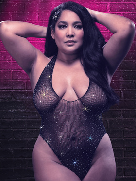 California Exotic: Radiance, Deep V Bodysuit, Plus Size