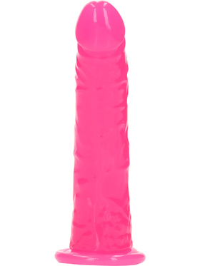 RealRock: Glow in the Dark Realistic Dildo, 15.5 cm, rosa