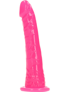 RealRock: Glow in the Dark Realistic Dildo, 15.5 cm, rosa