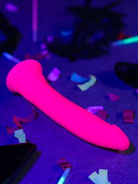 RealRock: Glow in the Dark Realistic Dildo, 15.5 cm, rosa