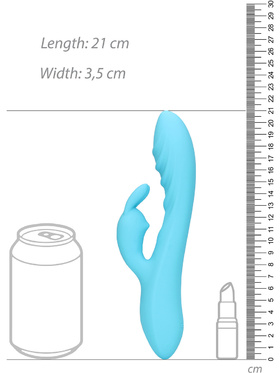 Loveline: Ribbed Ultra Soft Silicone Rabbit Vibrator