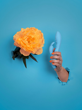 Loveline: Ribbed Ultra Soft Silicone Rabbit Vibrator