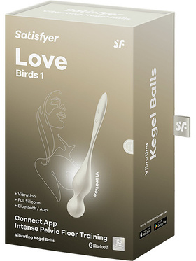 Satisfyer Connect: Love Birds 1, Vibrating Kegel Balls, vit