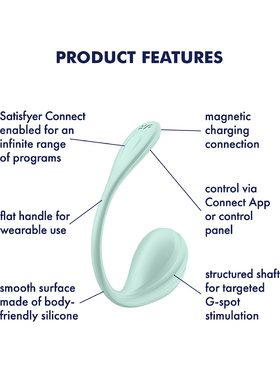 Satisfyer Connect: Smooth Petal, Wearable Vibrator, grön