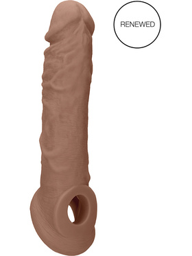 RealRock Skin: Penis Extender with Rings, 21 cm, brun