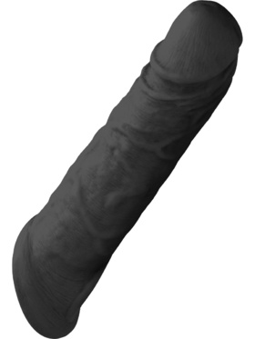 RealRock Skin: Penis Extender with Rings, 21 cm, svart