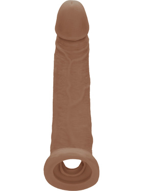 RealRock Skin: Penis Extender with Rings, 22 cm, brun