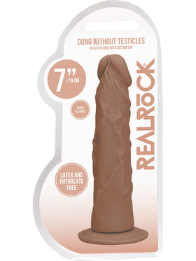 RealRock Skin: Realistic Dildo, 19 cm, brun