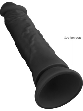 RealRock Skin: Realistic Dildo, 21.5 cm, svart