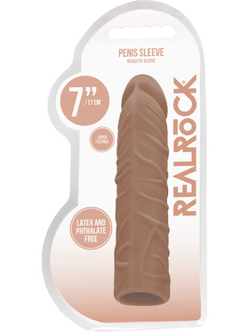 RealRock Skin: Penis Extender, 17.5 cm, brun