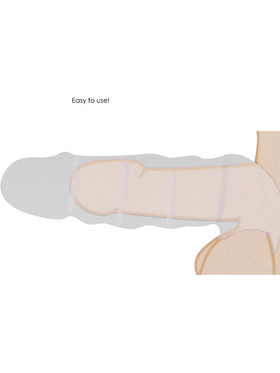 RealRock Skin: Penis Extender, 17.5 cm, svart