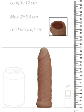 RealRock Skin: Penis Extender, 17 cm, brun