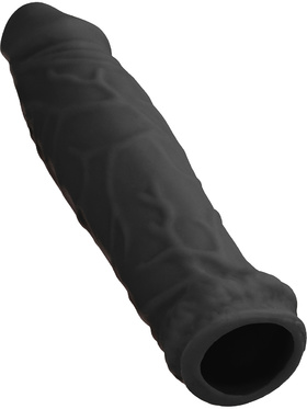 RealRock Skin: Penis Extender, 17 cm, svart