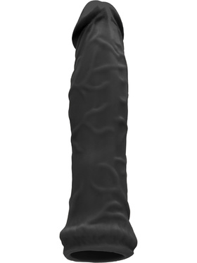 RealRock Skin Penis Extender, 17 cm, svart