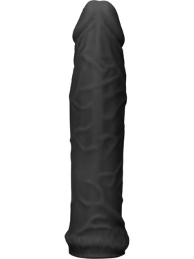 RealRock Skin: Penis Extender, 17 cm, svart