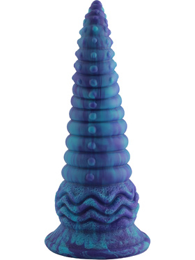 Wildolo: Spiral Fantasy Suction Cup Dildo, 24 cm, blå