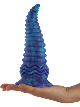 Wildolo: Spiral Fantasy Suction Cup Dildo, 24 cm, blå