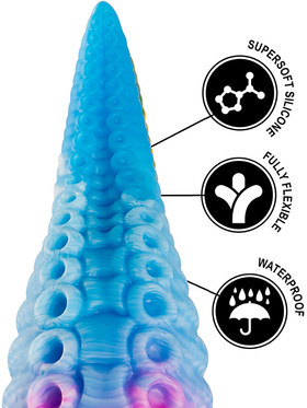 Epic Cybersilicock: Phorcys Blue Tentacle Dildo, large