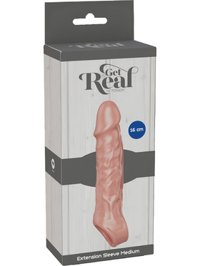 Toy Joy: Get Real Extension Sleeve, medium, ljus