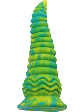 Wildolo: Spiral Fantasy Suction Cup Dildo, 24 cm, grön