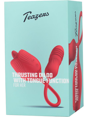 Teazers: Rose Vibrator with Thrusting Dildo