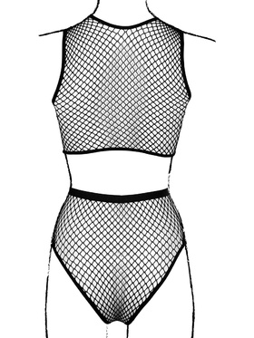 Le Désir: Fishnet Crop Top & Panty, One Size