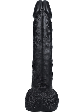 RealRock: Extra Long Realistic Dildo, 33 cm, svart