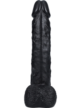 RealRock: Extra Long Realistic Dildo, 35.5 cm, svart