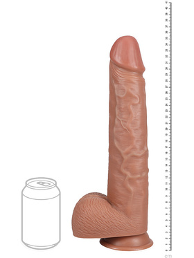 RealRock: Extra Long Realistic Dildo, 35.5 cm, mörk