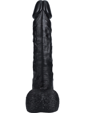 RealRock: Extra Long Realistic Dildo, 38 cm, svart