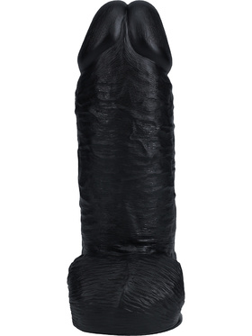 RealRock: Extra Thick Realistic Dildo, 25 cm, svart