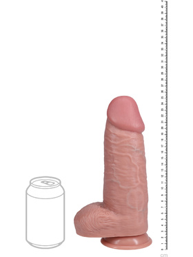 RealRock: Extra Thick Realistic Dildo, 25 cm, ljus