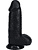 RealRock: Extra Thick Realistic Dildo, 20 cm, svart