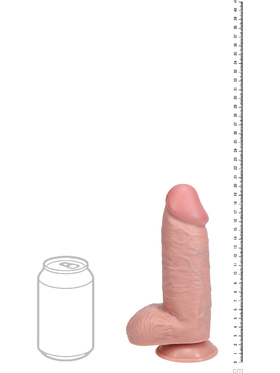 RealRock: Extra Thick Realistic Dildo, 20 cm, ljus