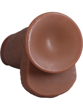 RealRock: Extra Thick Realistic Dildo, 20 cm, mörk