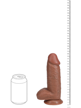 RealRock: Extra Thick Realistic Dildo, 20 cm, mörk