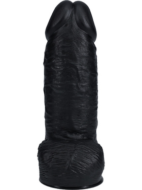 RealRock: Extra Thick Realistic Dildo, 23 cm, svart