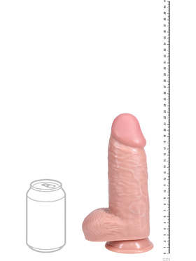 RealRock: Extra Thick Realistic Dildo, 23 cm, ljus