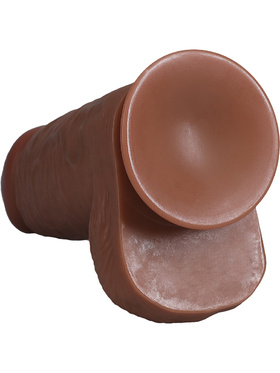 RealRock: Extra Thick Realistic Dildo, 23 cm, mörk