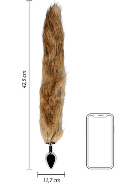 Ouch!: Fox Tail with Metal Butt Plug, brun