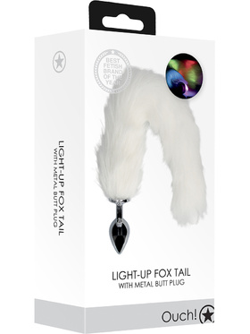 Ouch!: Light-up Fox Tail with Metal Butt Plug, vit