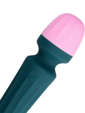 Loveline: Mini Wand Vibrator, grön/rosa