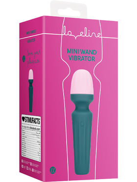 Loveline: Mini Wand Vibrator, grön/rosa