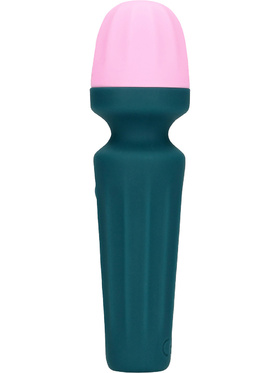 Loveline: Mini Wand Vibrator, grön/rosa